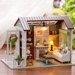 ELMAS Creative Miniature Dollhouse Kit with Furniture