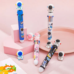 ELMAS Colorful Cartoon Astronaut Ballpoint Pens Set