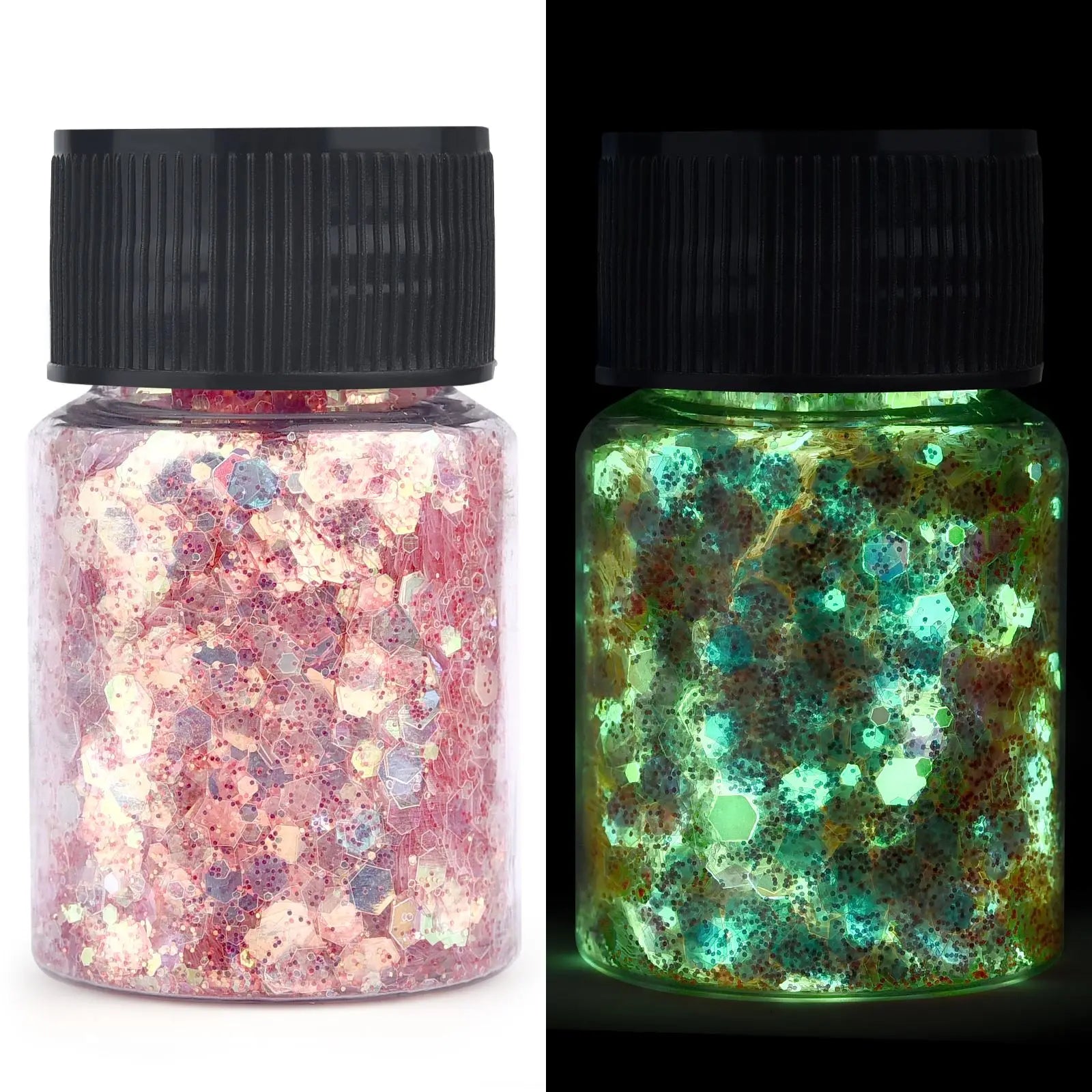 ELMAS Glow-in-the-Dark Glittering Hexagon Resin Pigment - Al Masam Stationery LLC