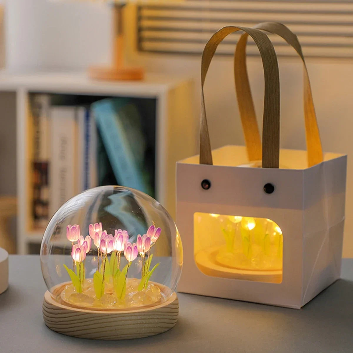 ELMAS LED DIY Mini Tulip Night Light Cute Home Decor - Al Masam Stationery LLC