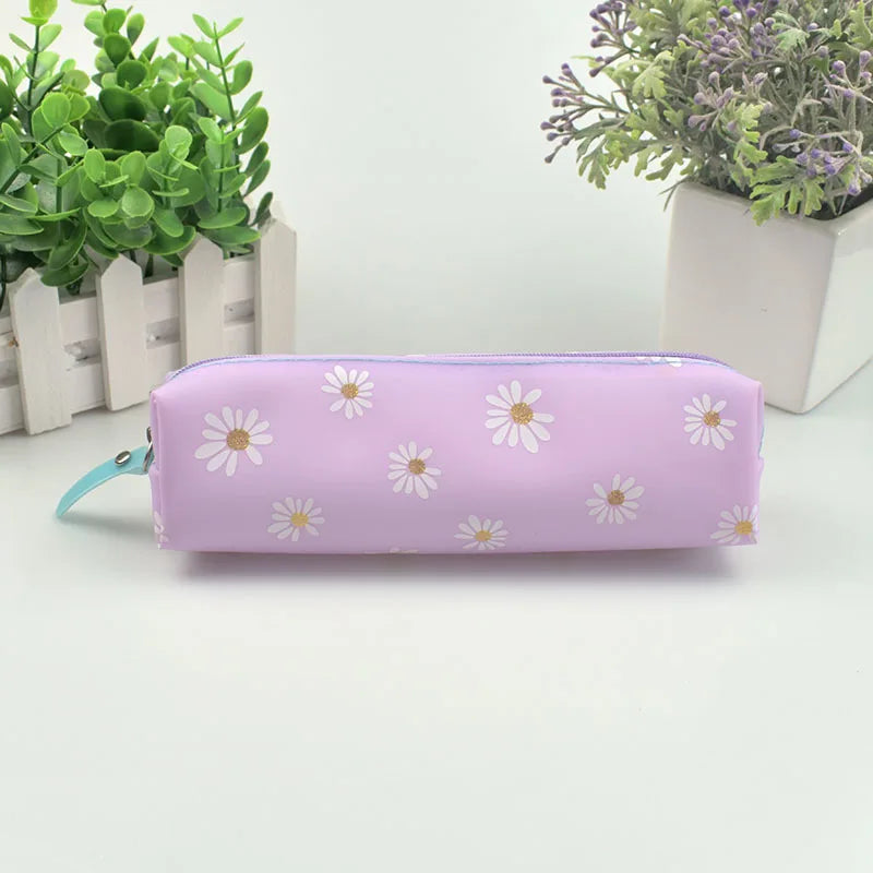 ELMAS Kawaii Daisy Transparent Pencil Case for Students - Al Masam Stationery LLC