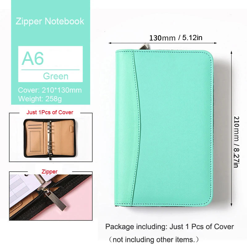 ELMAS Stylish A6 Leather Binder Planner with Calculator - Al Masam Stationery LLC