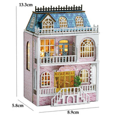 ELMAS Creative DIY Wooden Dollhouse for Kids’ Fun