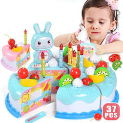 ELMAS Fun 37Pcs DIY Birthday Cake & Fruit Playset