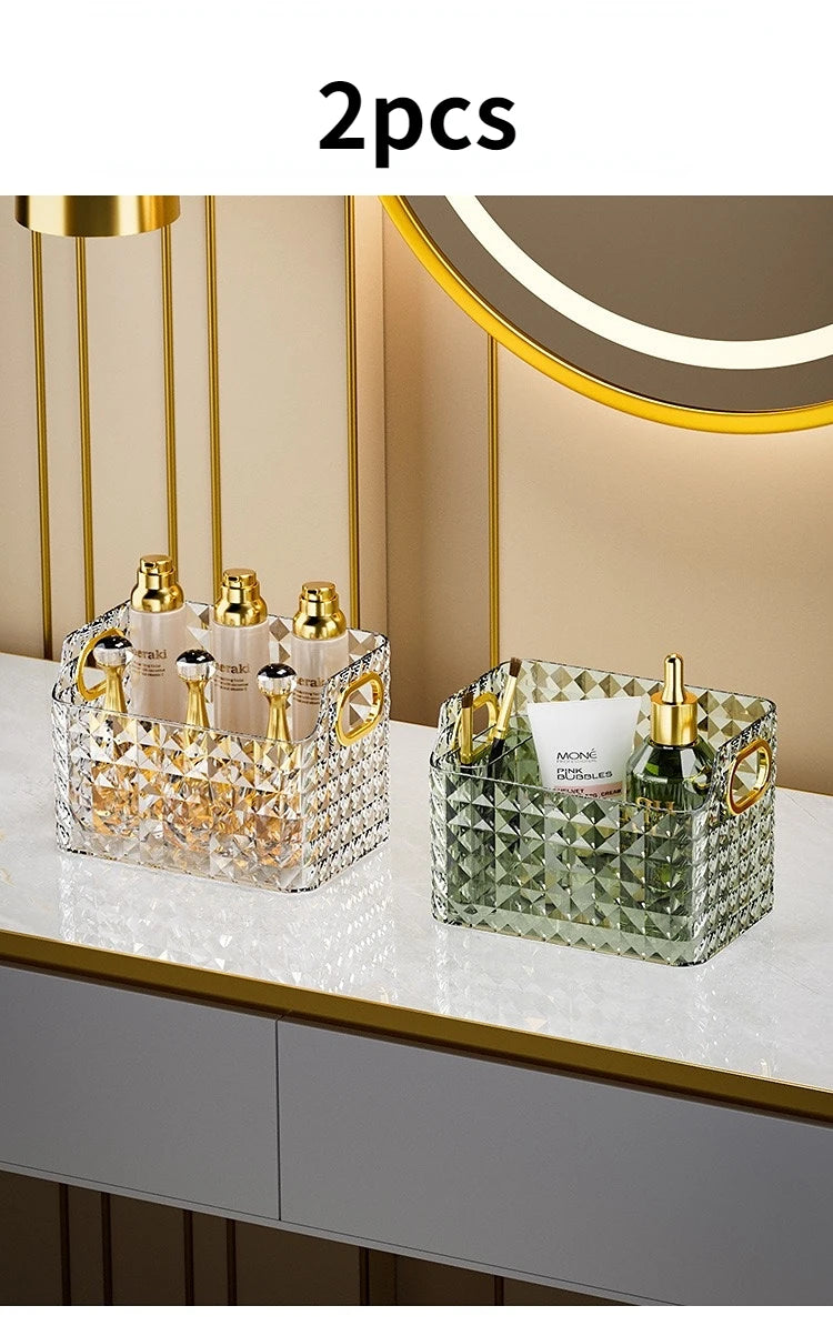 ELMAS Rectangular Desktop Acrylic Makeup Storage Box - Al Masam Stationery LLC