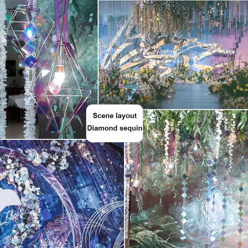 ELMAS Gold Sequins Party Glitter Curtain Backdrop 50/100 Pcs - Al Masam Stationery LLC