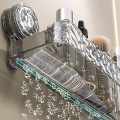 ELMAS Stylish Suction Cup Shower Shelf - Punch-Free Organizer - Al Masam Stationery LLC