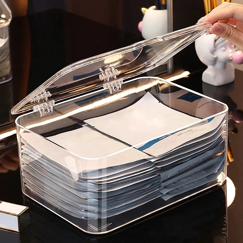 ELMAS Transparent Acrylic Cosmetics Storage Box Organizer - Al Masam Stationery LLC