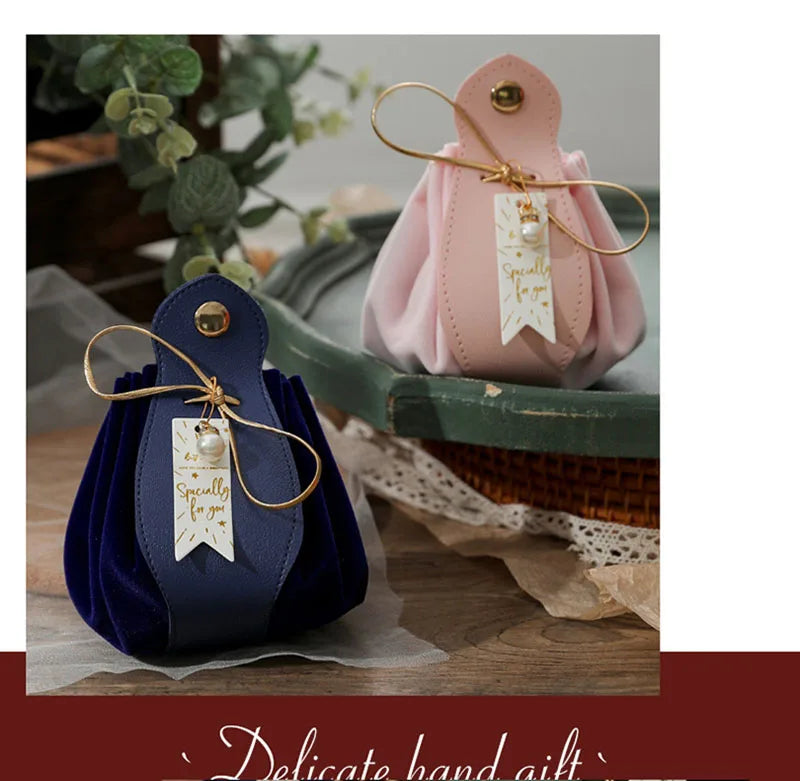 ELMAS Luxury Leather Wedding Candy Packaging Bag Supplies - Al Masam Stationery LLC