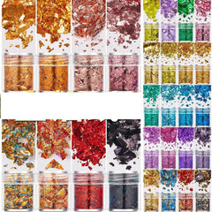 ELMAS Sparkling Gold Leaf Flakes for Creative DIY Projects