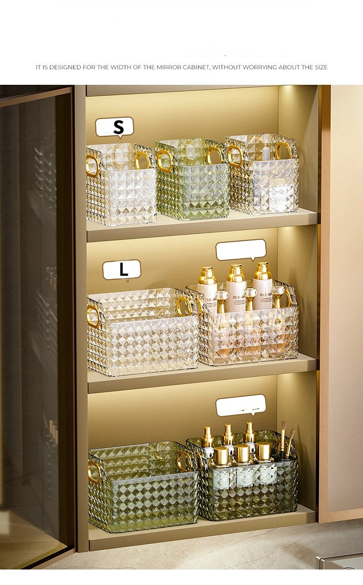 ELMAS Rectangular Desktop Acrylic Makeup Storage Box - Al Masam Stationery LLC