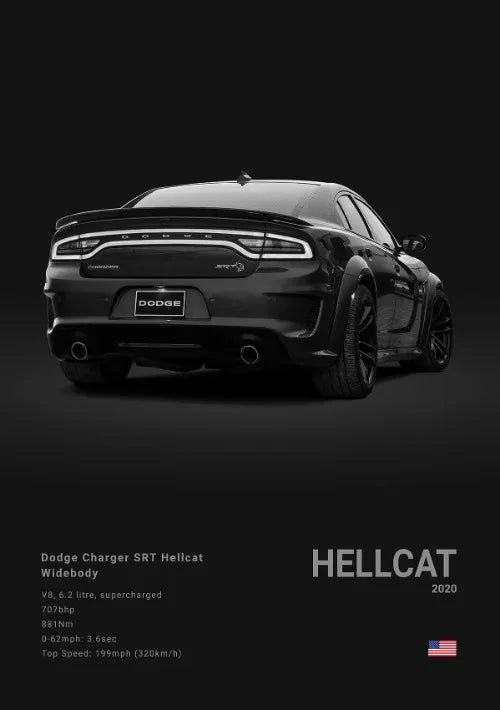 ELMAS Dodge Challenger SRT Hellcat Redeye Canvas Art - Al Masam Stationery LLC