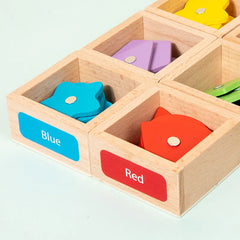 ELMAS Children's Wooden Magnetic Shape Classification Toy