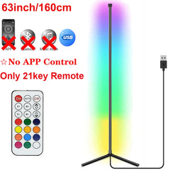 ELMAS 160cm Smart Tuya Corner RGB Floor Lamp for Mood