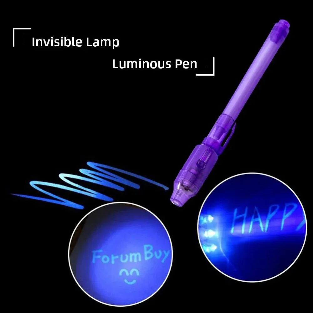 ELMAS 4pcs Luminous Light Pen Magic Purple UV Combo - Al Masam Stationery LLC