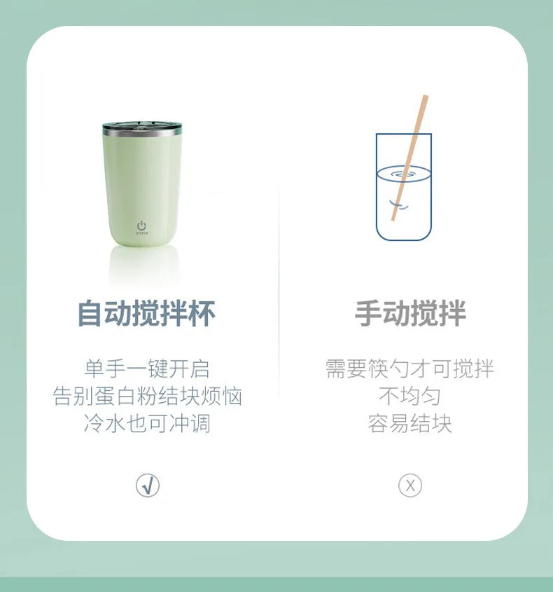 ELMAS 350ml Self-Stirring Mug USB Rechargeable Cup - Al Masam Stationery LLC