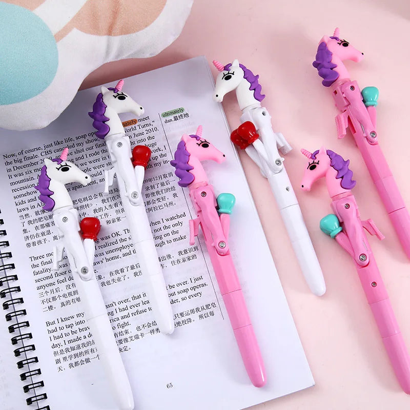 ELMAS Kawaii Unicorn Boxing Ballpoint Pens 12pcs Lot - Al Masam Stationery LLC