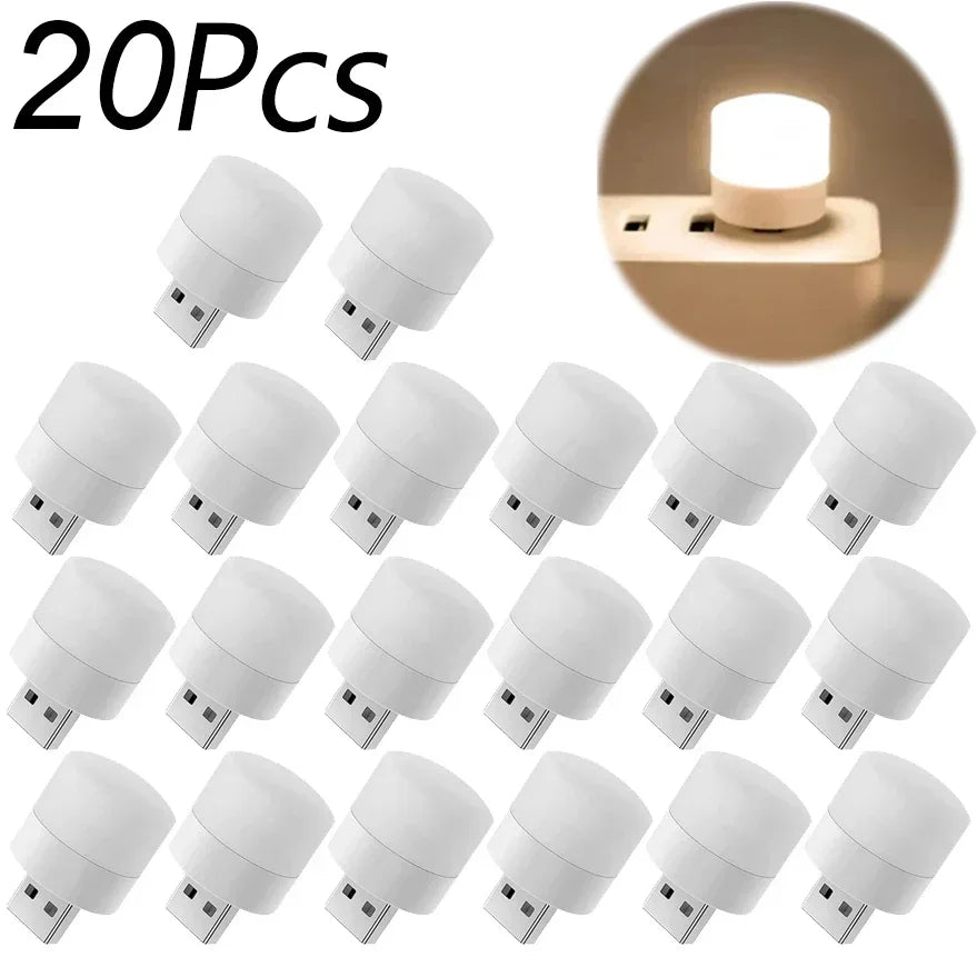 ELMAS Mini USB Night Light Warm White Eye Protection Bulb - Al Masam Stationery LLC