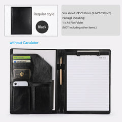 ELMAS Premium A4 Leather Padfolio & Clipboard Organizer