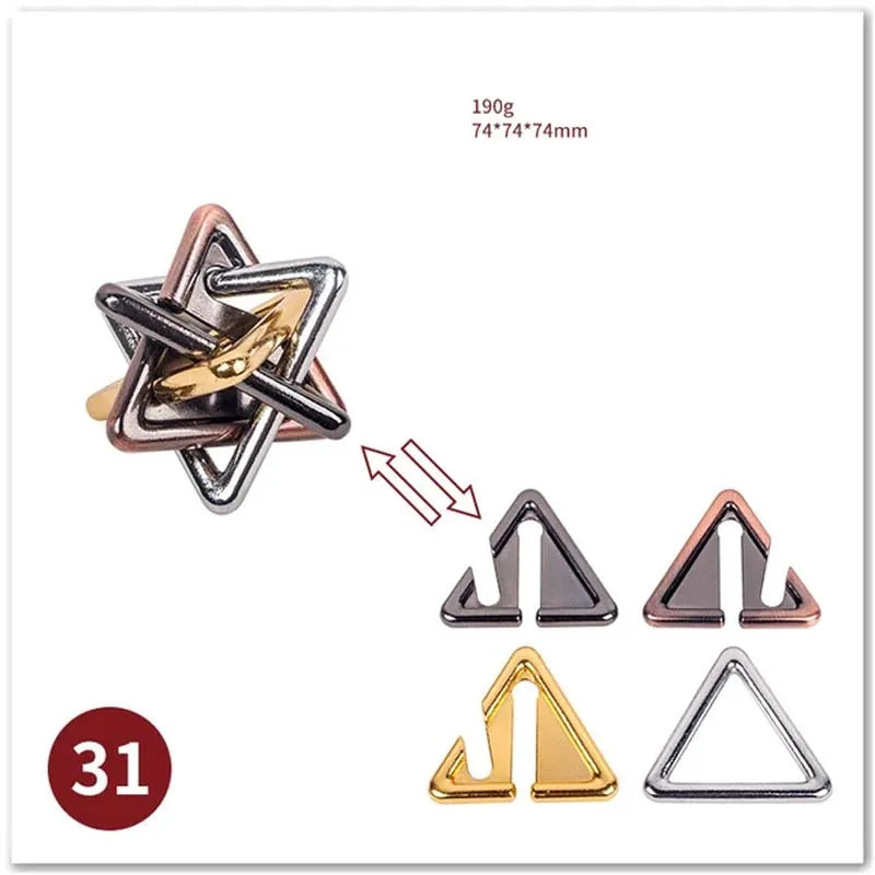 ELMAS Classic IQ Metal Brain Magic Puzzles Game Toys - Al Masam Stationery LLC