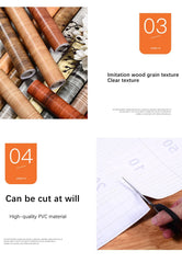 ELMAS Self-Adhesive PVC Wood Grain Wallpaper Decor - Al Masam Stationery LLC