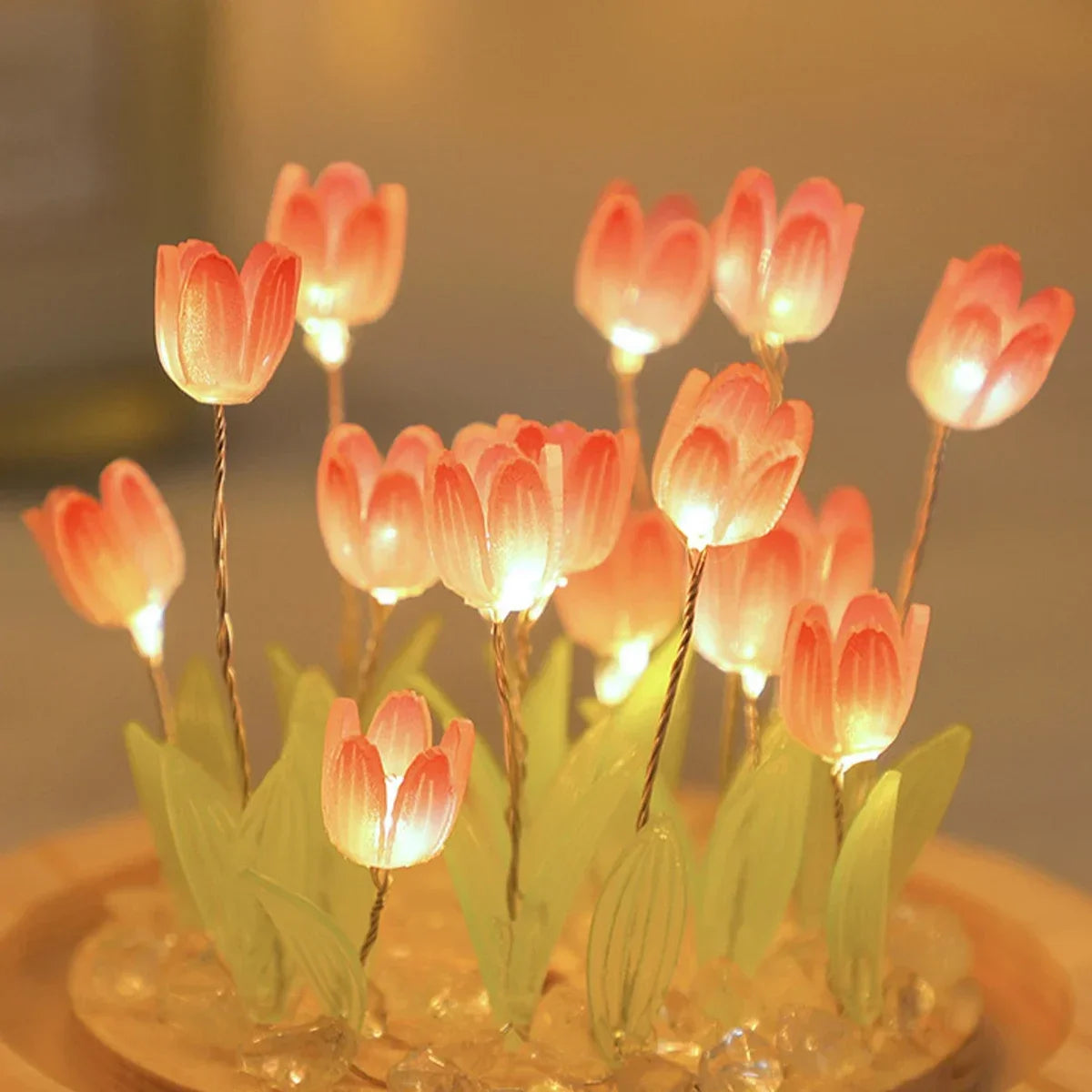 ELMAS LED DIY Mini Tulip Night Light Cute Home Decor - Al Masam Stationery LLC