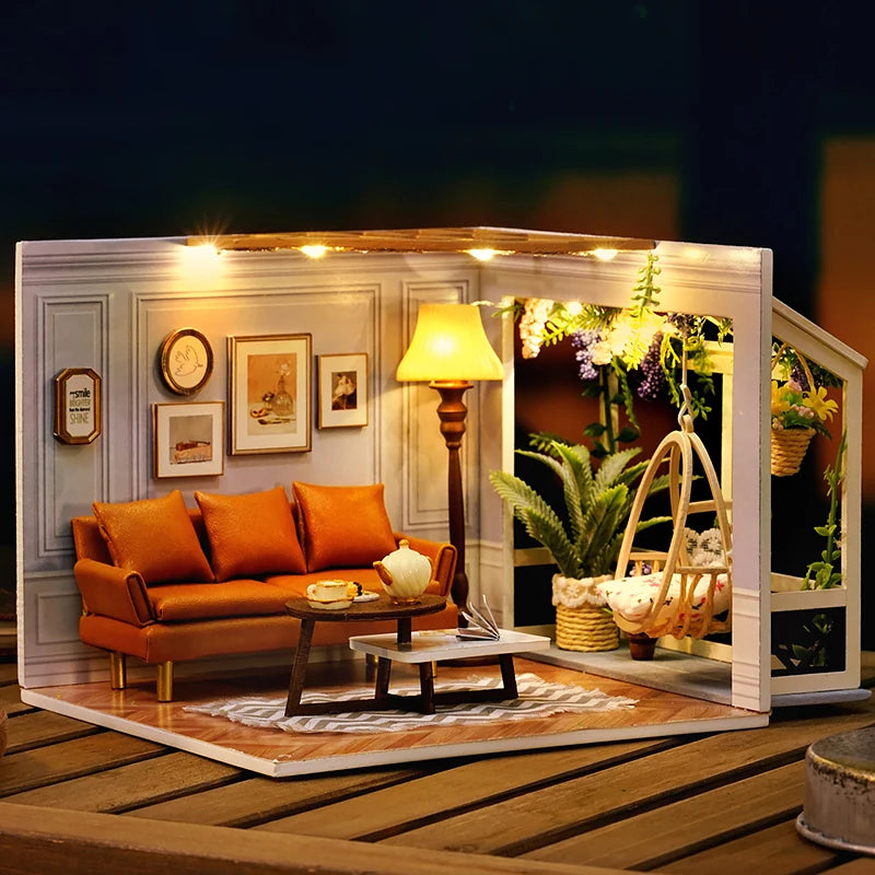 ELMAS Enchanted Dollhouse Kit with LED Lights & Furniture - Al Masam Stationery LLC