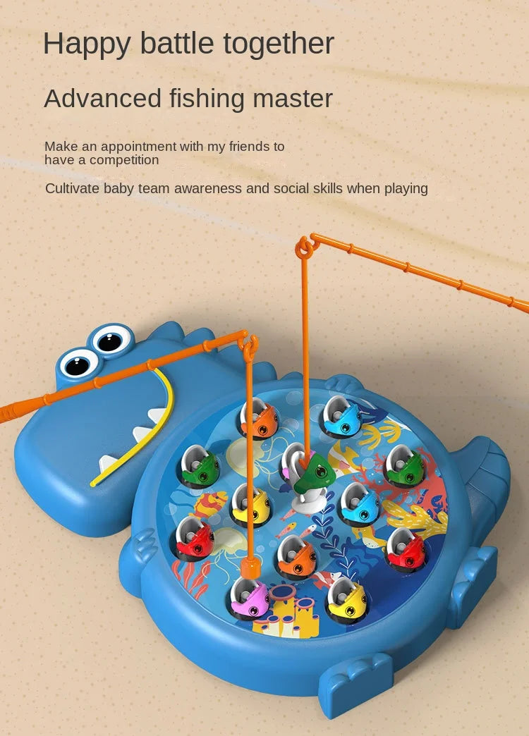 ELMAS Dinosaur Magnetic Fishing Game for Kids Fun Learning - Al Masam Stationery LLC