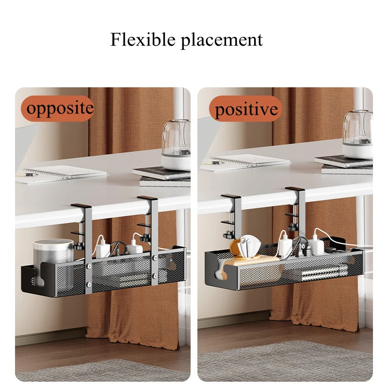 ELMAS No Drilling Under Desk Cable Management Tray - Al Masam Stationery LLC