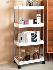 ELMAS 1pcs 3/4 Tier Rolling Utility Cart Storage Shelf - Al Masam Stationery LLC