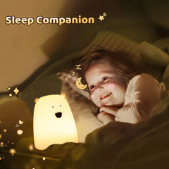 ELMAS Adorable Cat Night Light - 7-Color Touch Lamp