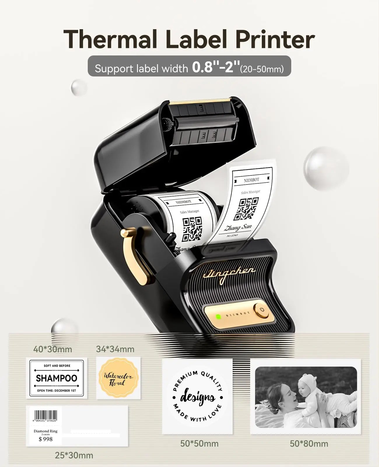 ELMAS Wireless Mini Thermal Label Printer for Home & DIY - Al Masam Stationery LLC