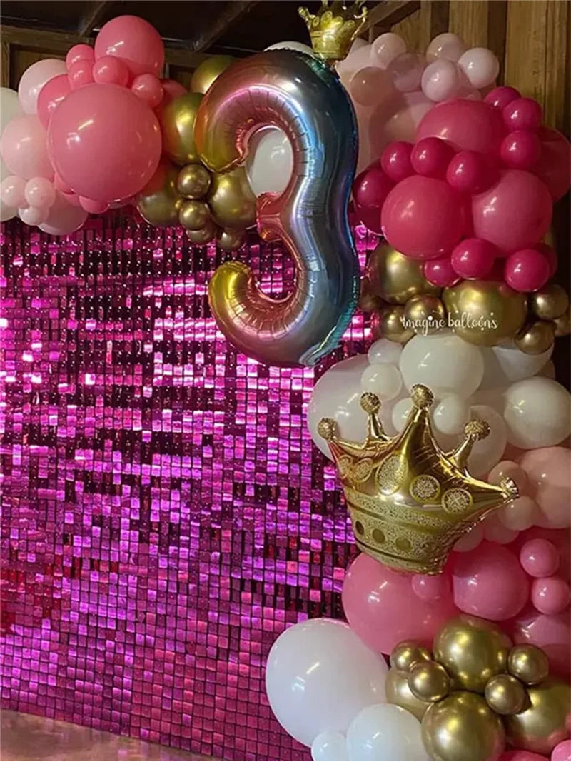 ELMAS Pink Shimmer Wall Panels Glitter Sequin Backdrop - Al Masam Stationery LLC