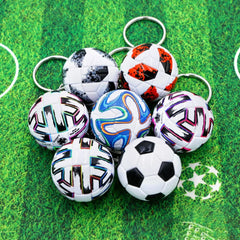 ELMAS Trendy Leather Football Keychain for Sports Lovers