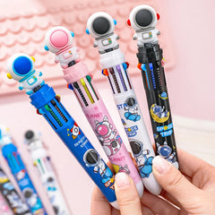 ELMAS Colorful Cartoon Astronaut Ballpoint Pens Set