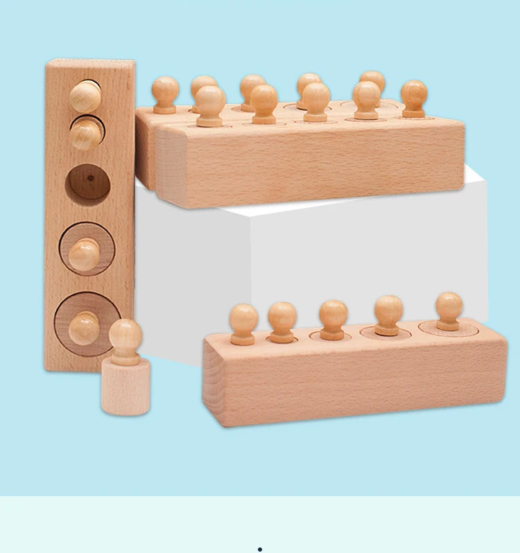 ELMAS Montessori Knobbed Cylinder Sensory Toys for Kids - Al Masam Stationery LLC