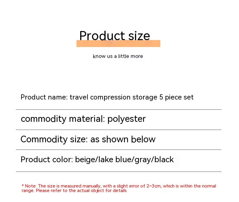ELMAS Compression Packing Cubes for Travel Organizers - Al Masam Stationery LLC