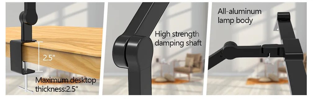 ELMAS Ultra Bright Touch Control Desk Lamp with Clamp - Al Masam Stationery LLC