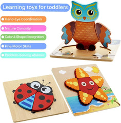 ELMAS Colorful 3D Animal Puzzle for Early Learning