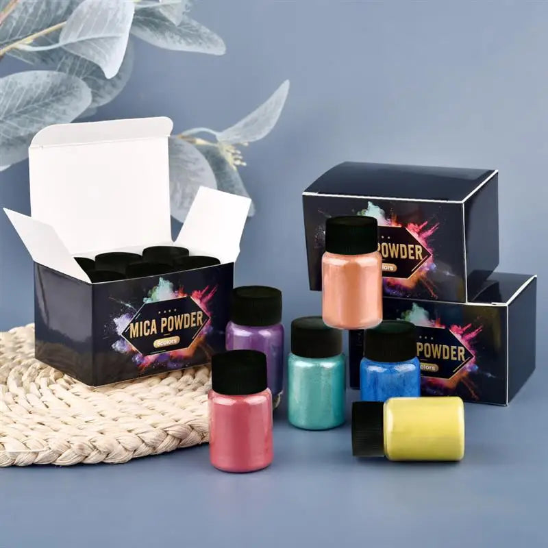 ELMAS 6 Color Pearl Powder Pigment for Epoxy Resin Crafts - Al Masam Stationery LLC