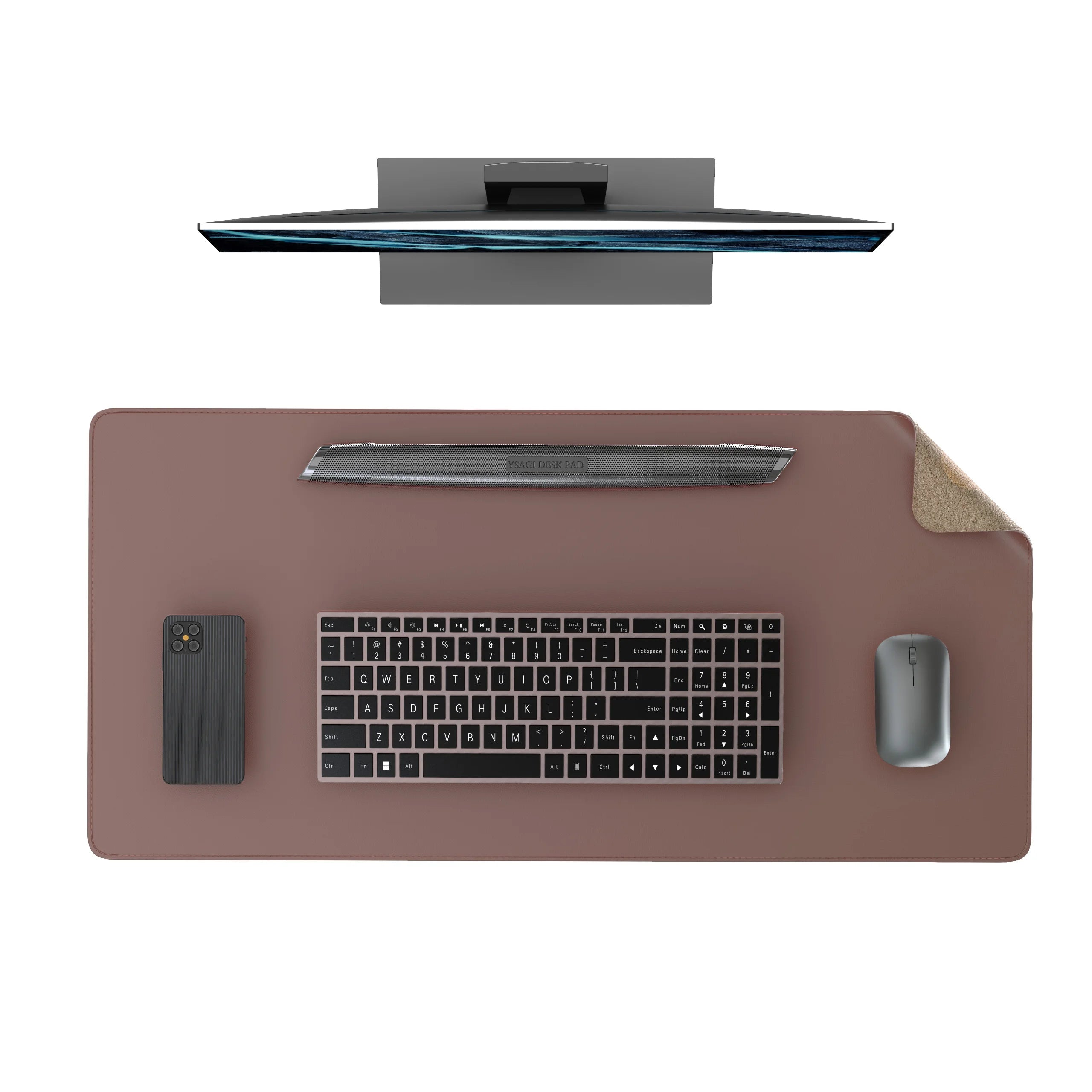 ELMAS Premium Dual-Sided Cork & Leather Mouse Pad - Al Masam Stationery LLC