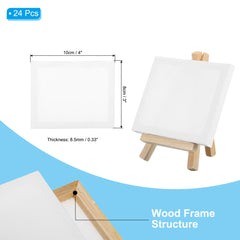 ELMAS Mini Canvas & Easel Art Set for Kids & DIY Projects