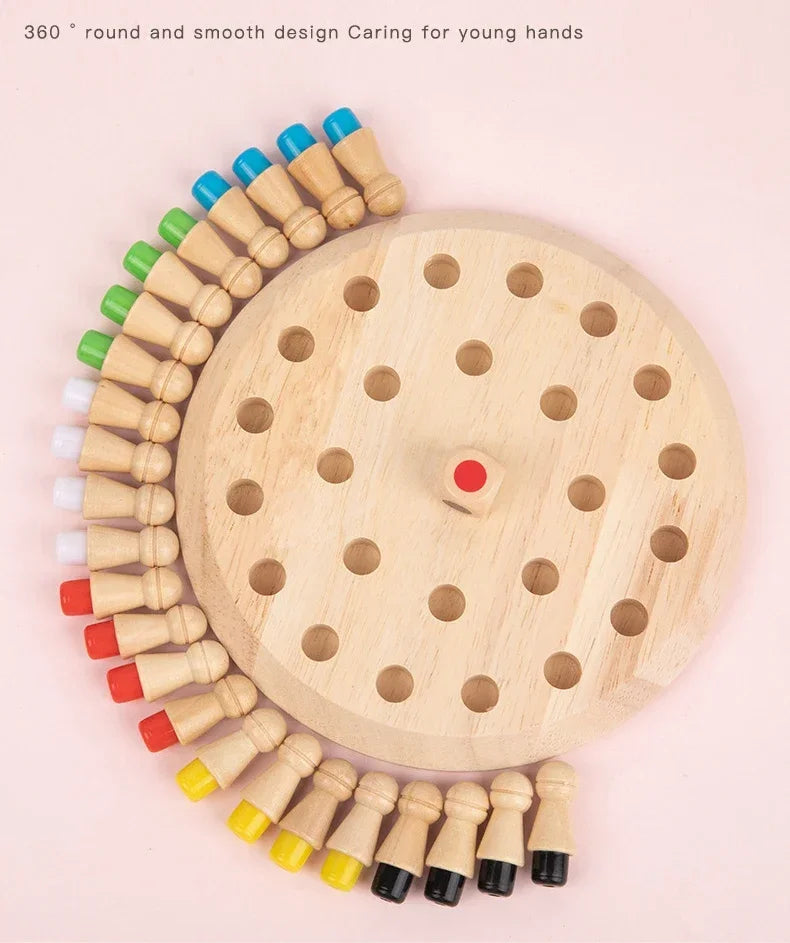 ELMAS Wooden Memory Match Stick Chess Game for Kids - Al Masam Stationery LLC