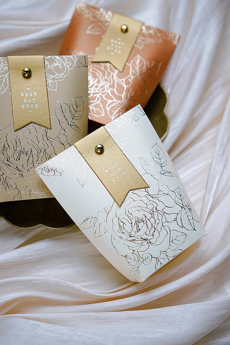 ELMAS Upscale Gilded Wedding Favor Candy Box Gift Bag - Al Masam Stationery LLC