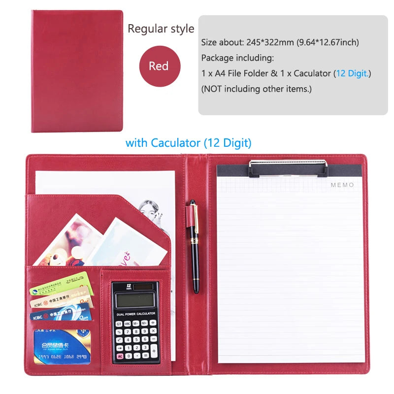 ELMAS Professional PU Leather Portfolio Organizer - Al Masam Stationery LLC
