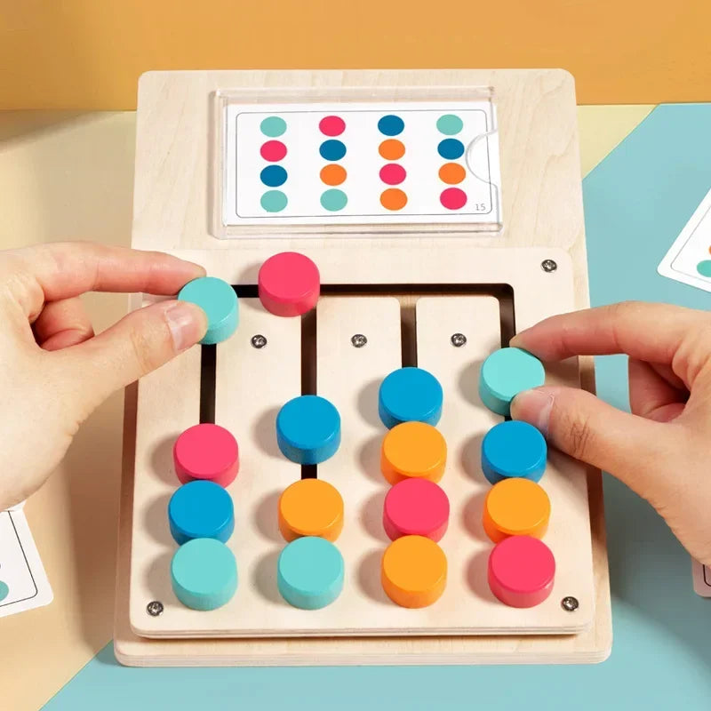 ELMAS Montessori Wooden Color Shape Matching Game Board - Al Masam Stationery LLC