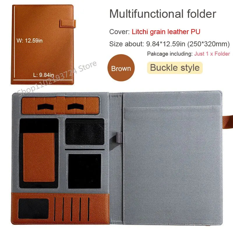 ELMAS Executive Leather Padfolio & Organizer Portfolio - Al Masam Stationery LLC