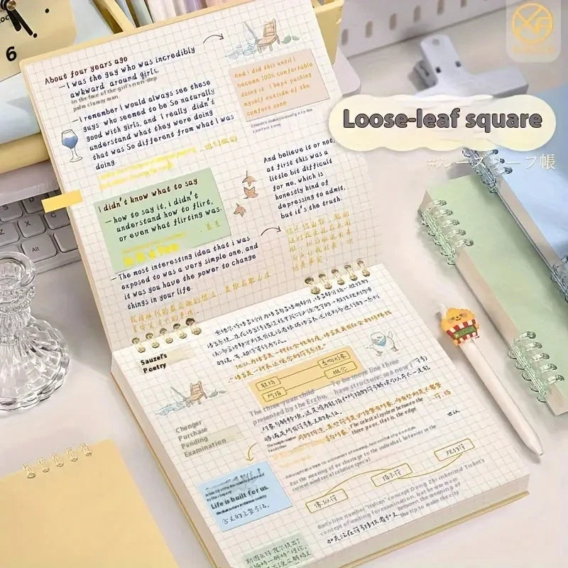 ELMAS Flip Notepad Grid B5 Diary Leaf Notebook - Al Masam Stationery LLC