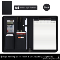 ELMAS Stylish Leather A4 Executive Document Organizer - Al Masam Stationery LLC