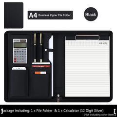 ELMAS Premium A4 Leather Padfolio & Organizer